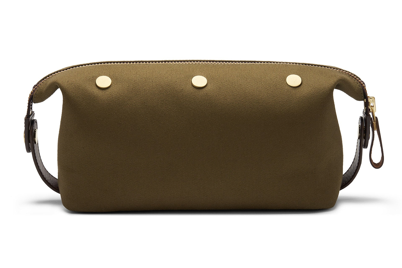 Canvas Wash Bag / Dopp Kit - Olive