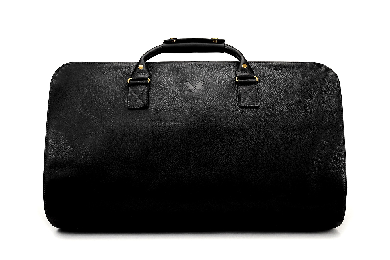 suit carrier holdall bag in black leather