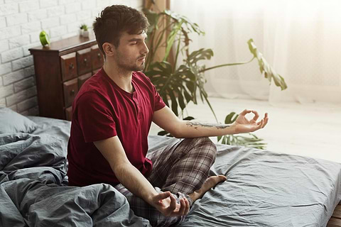 a man using breathing imagery