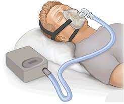man using cpap machine