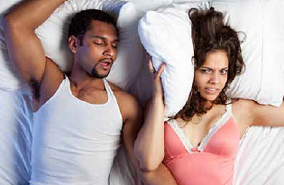 snoring couple