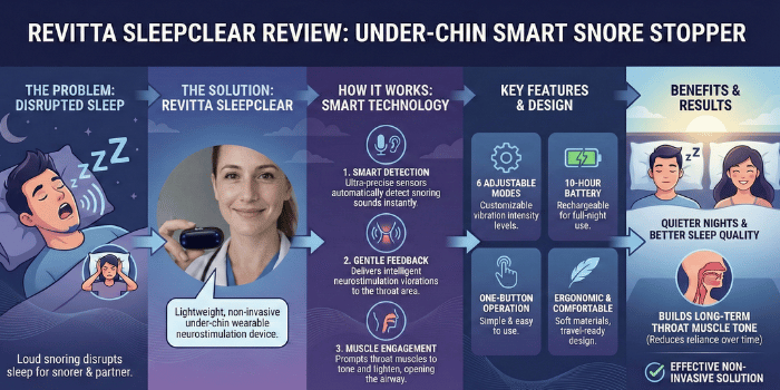 revitta snoring device infographic