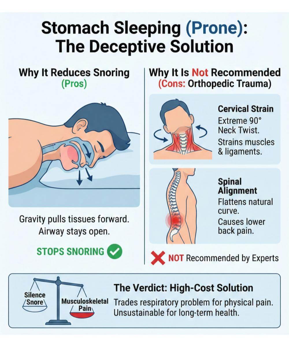 The impact of stomach sleeping on snoring