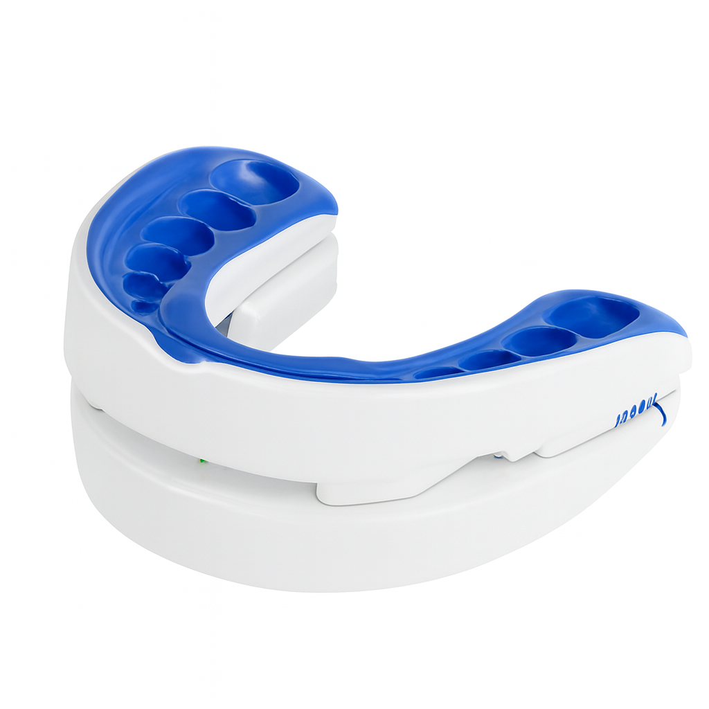 Sleep mouthguard designed for airway support