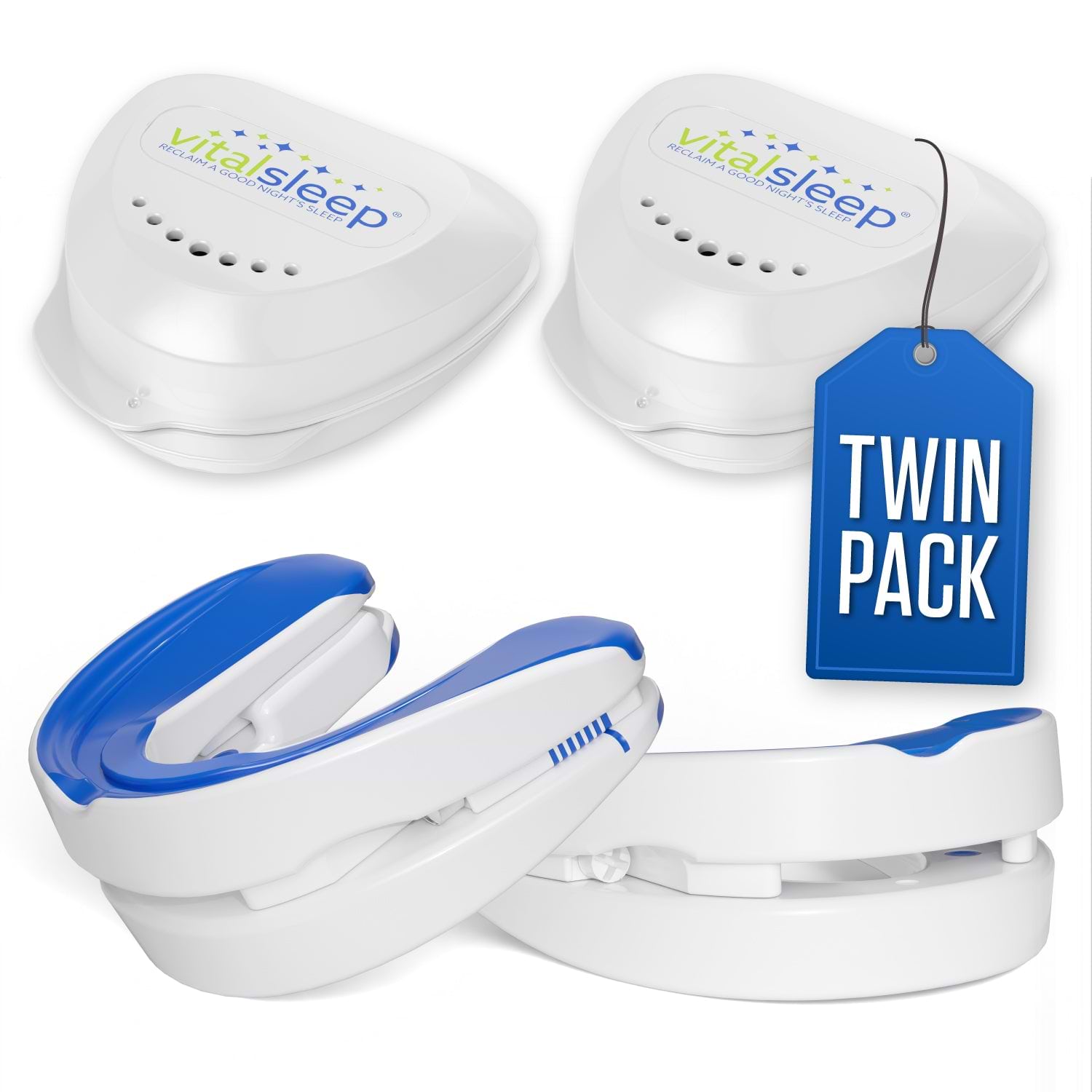 double snoring mouthpieces twin pack