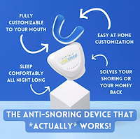 Snoring relief mouthpiece for adults