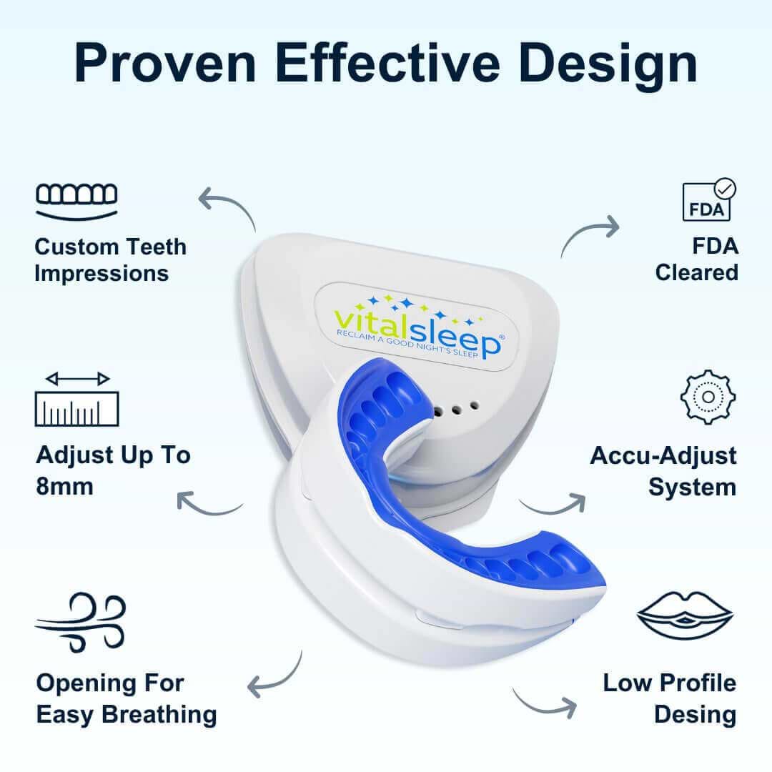 VitalSleep improves airflow by advancing the jaw
