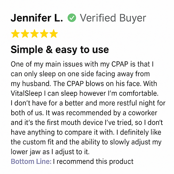 5 star review best snoring mouthpiece