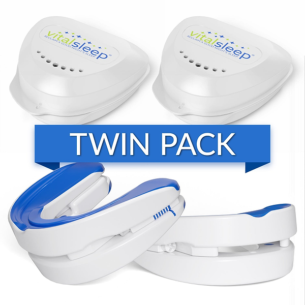 twin snoring guards vitalsleep with cases