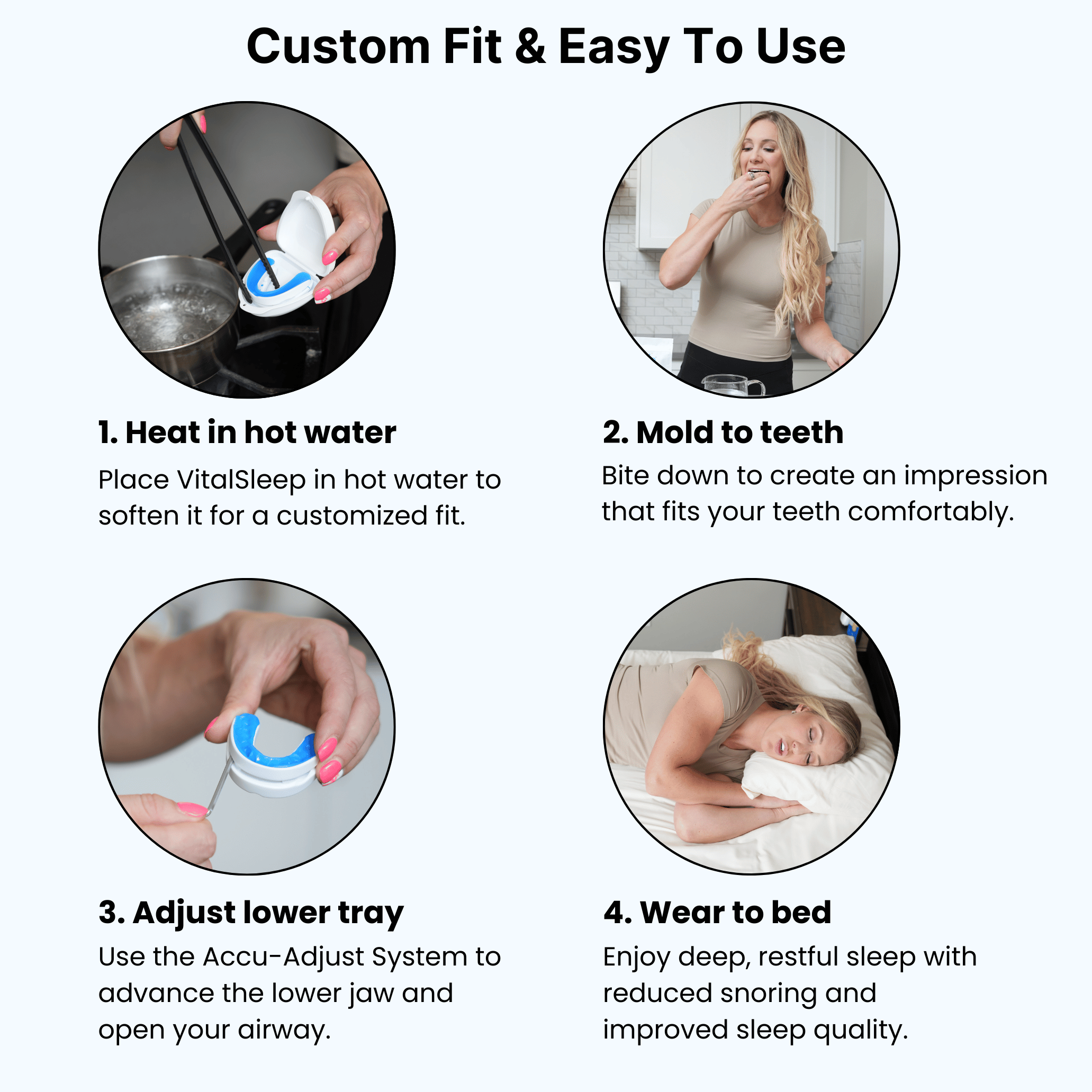 VitalSleep sleep mouthpiece for snoring instructions