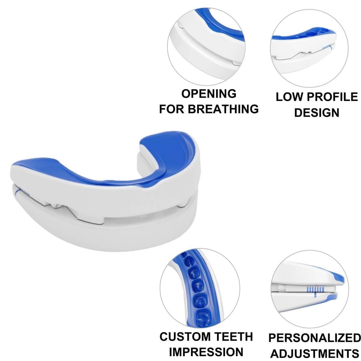 Custom-fitted VitalSleep with visible teeth impressions and dual-layer design