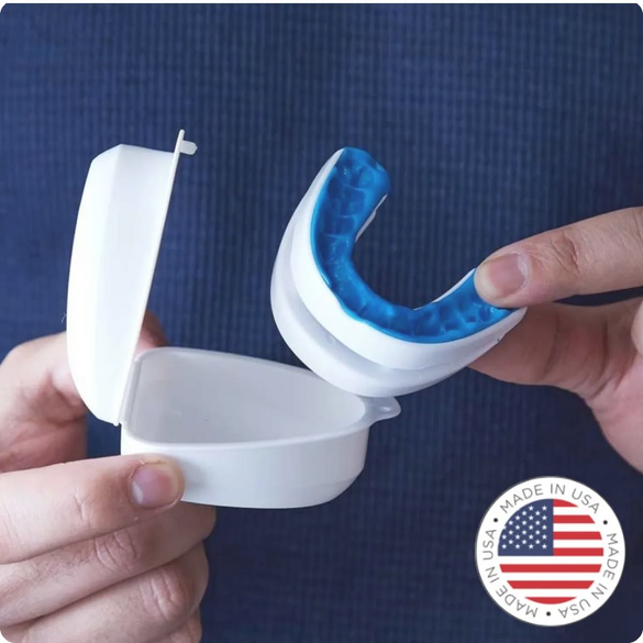 Image showing VitalSleep mouthpiece with a clean design, highlighting its US-made quality