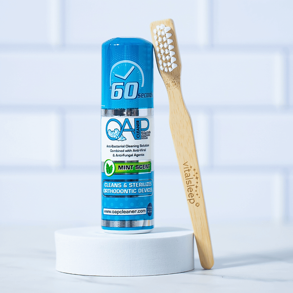 OAP cleaner bottle for oral appliance hygiene