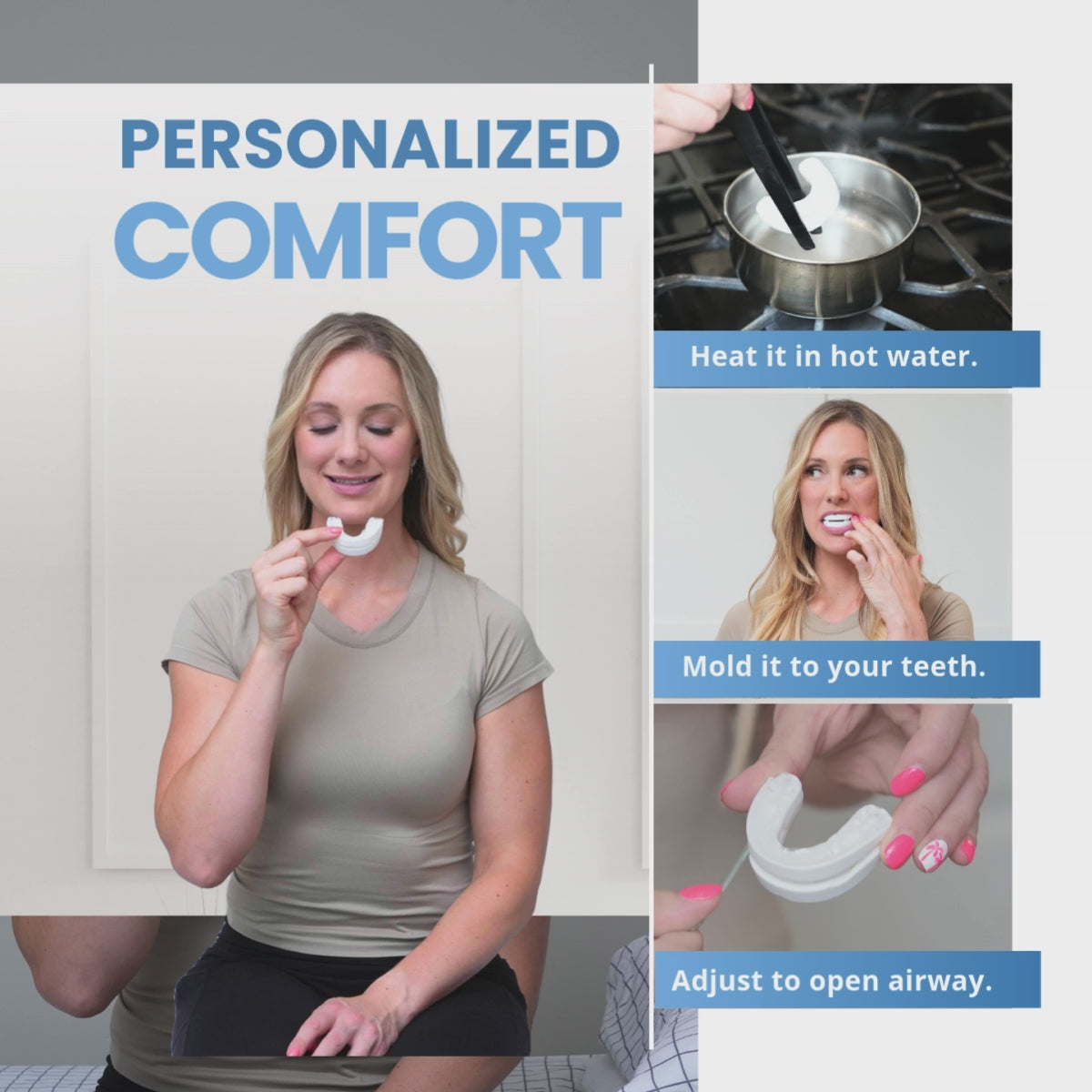 how to fit vitasleep for snoring
