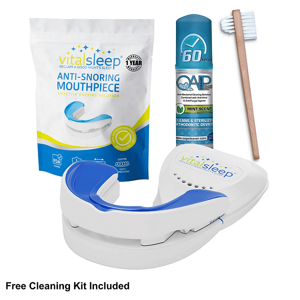 Snoring bundle with a cleaning kit, offering comprehensive solutions for snore prevention and device care