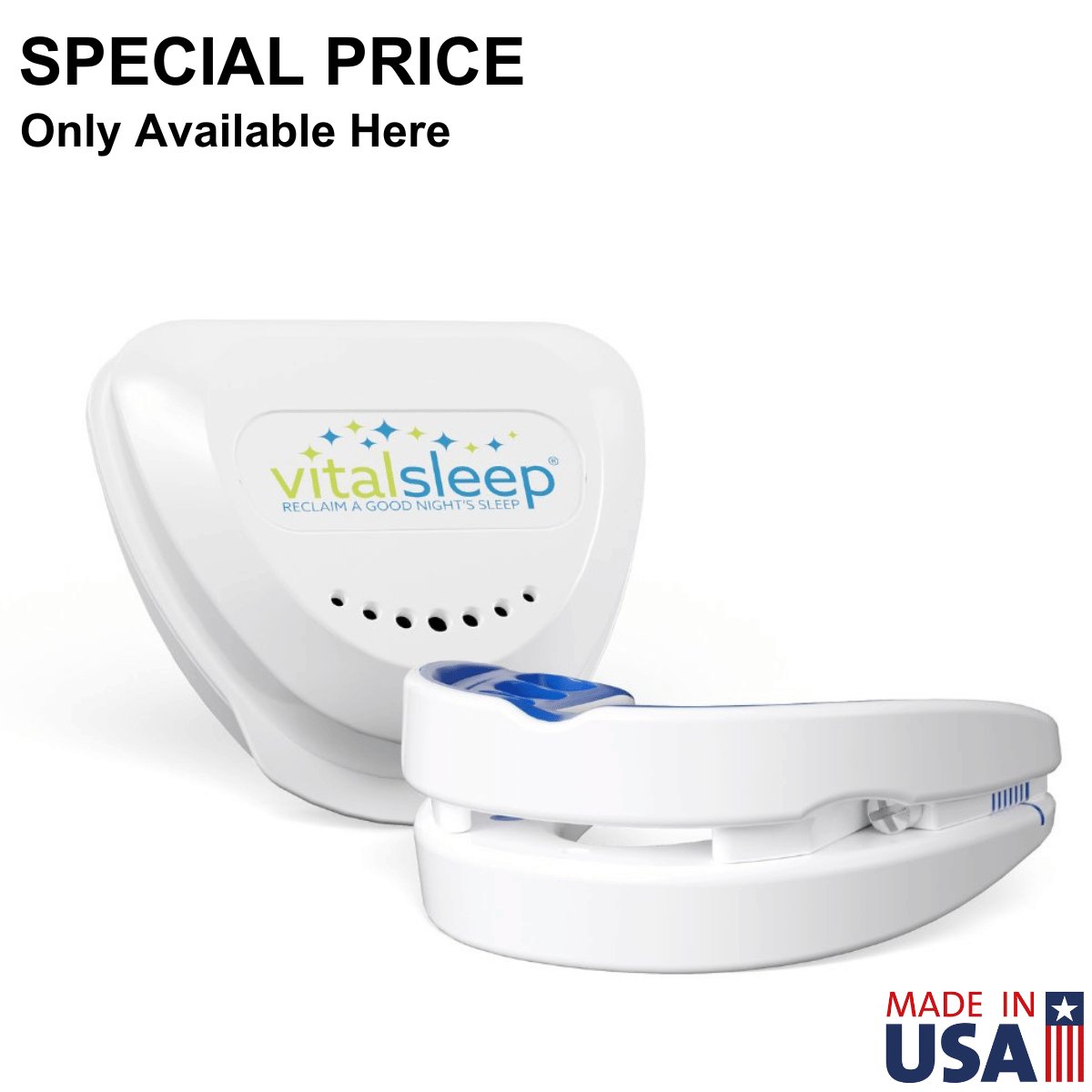 FDA-cleared VitalSleep mouthpiece made in the USA