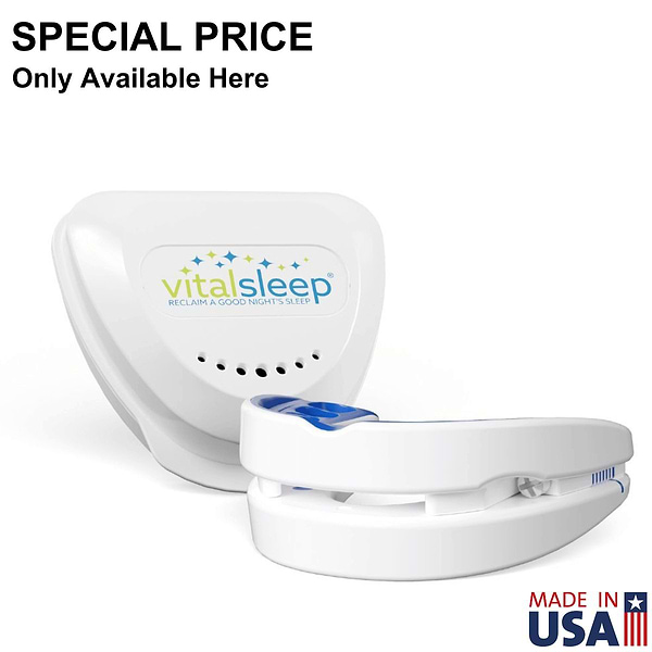 FDA-cleared VitalSleep mouthpiece made in the USA