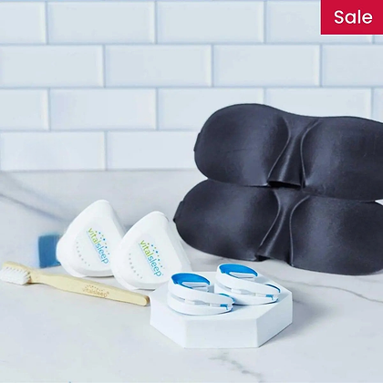 2 VitalSleeps -  Mouthguard Cleaner, Brush & 2 Sleep Masks