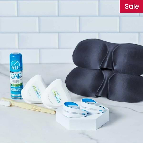 2 VitalSleeps - FREE OAP Cleaner, Brush & 2 Sleep Masks