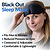 Woman wearing blackout sleep mask for better rest