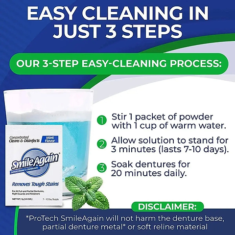 2 Smile Again Cleaner Packets - 2 WEEK SUPPLY