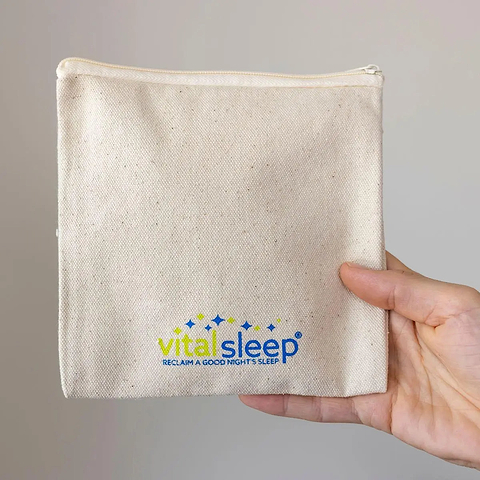 Canvas Zippered Snore Stopper Carrying Pouch