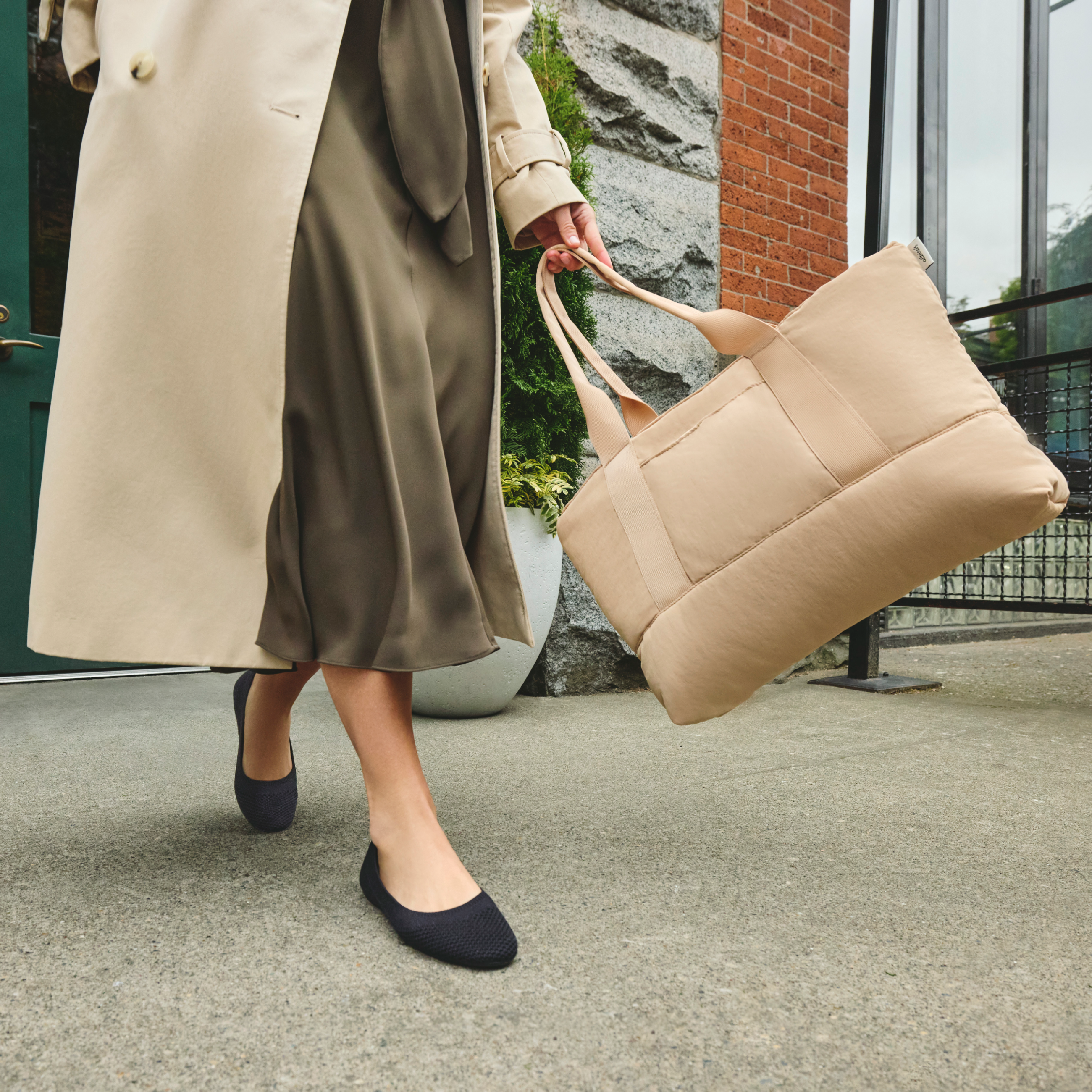 리사이클 토트 백 - 러기드 베이지