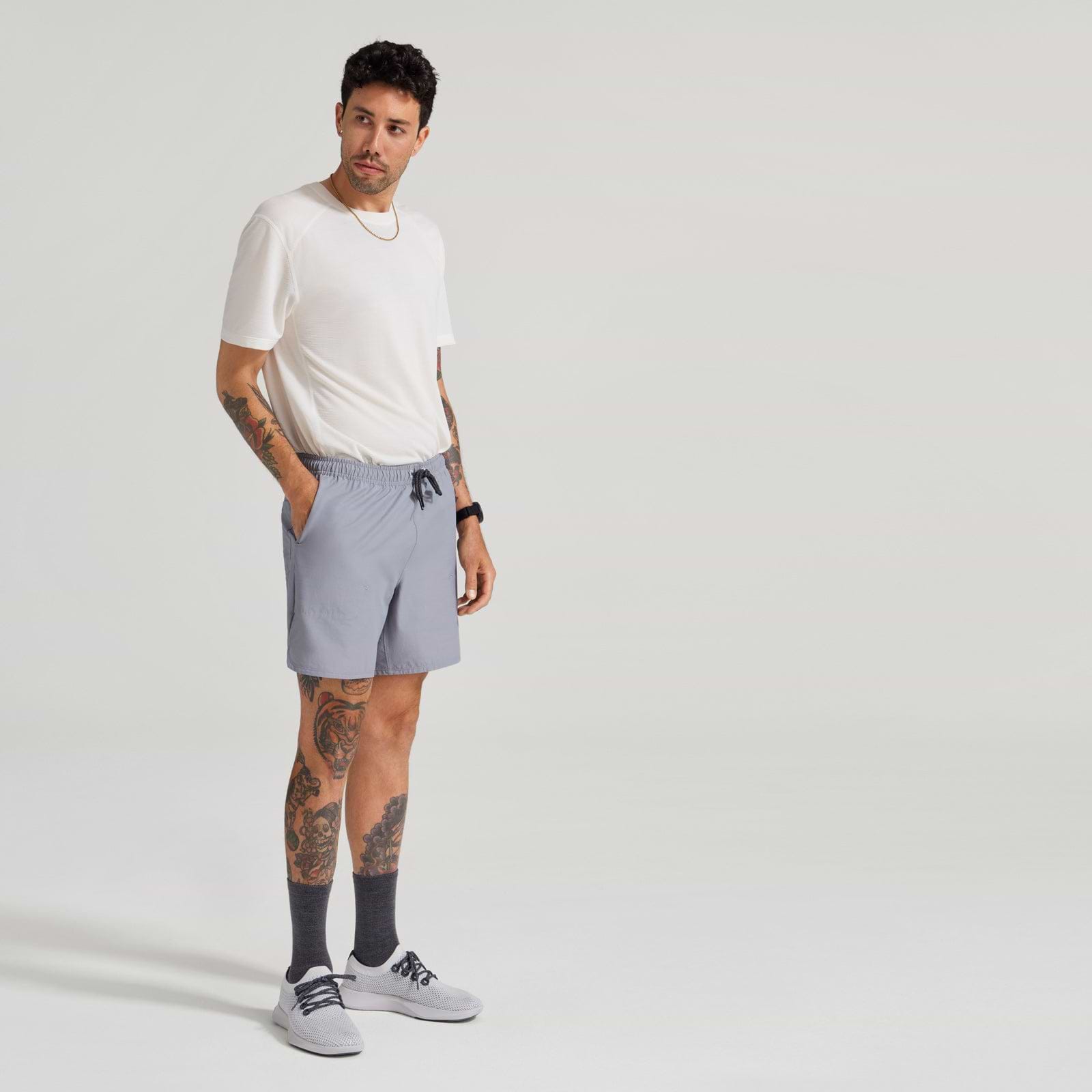 Men's Natural Run Short - Medium Grey