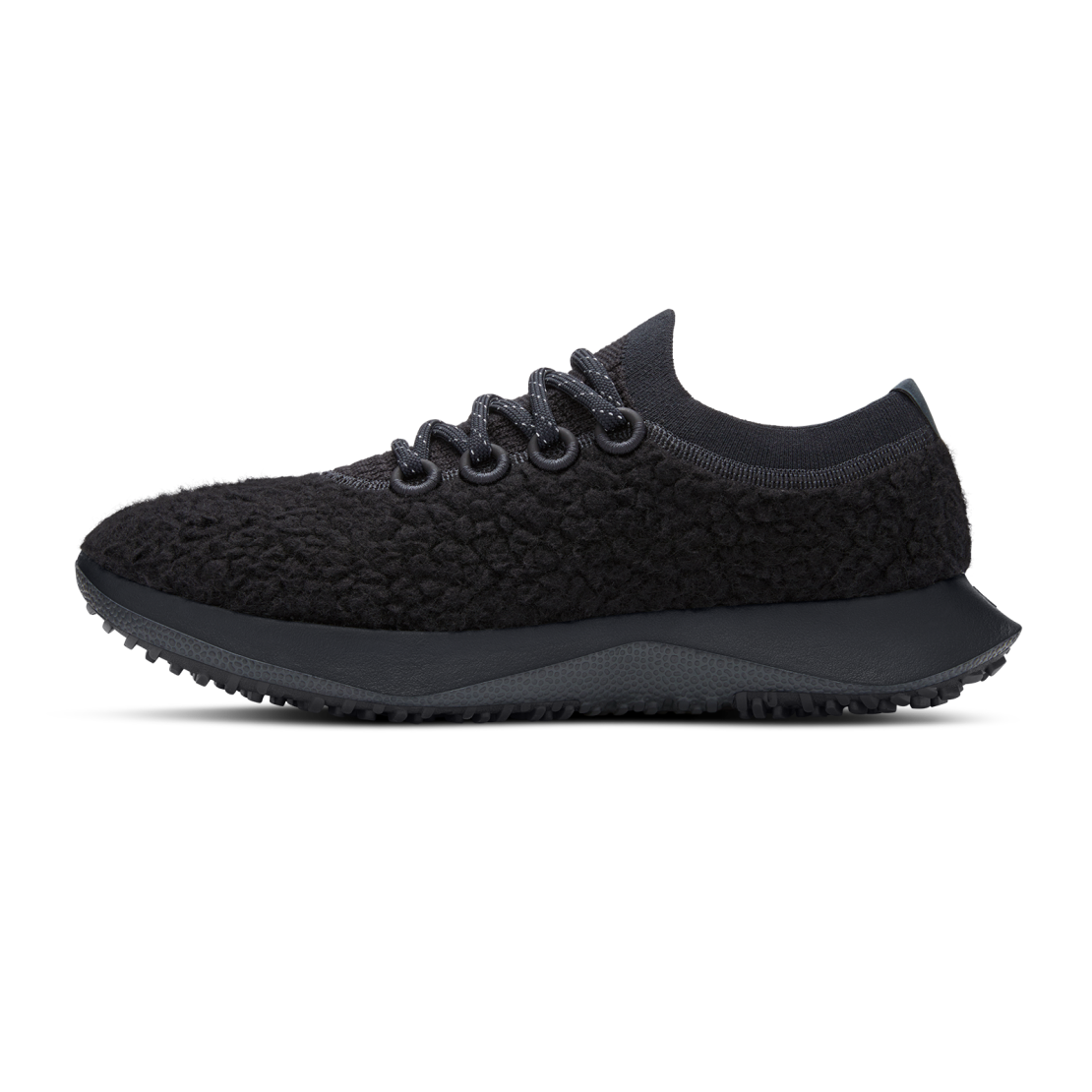 Women's Wool Dasher Fluffs - Natural Black (Natural Black Sole)