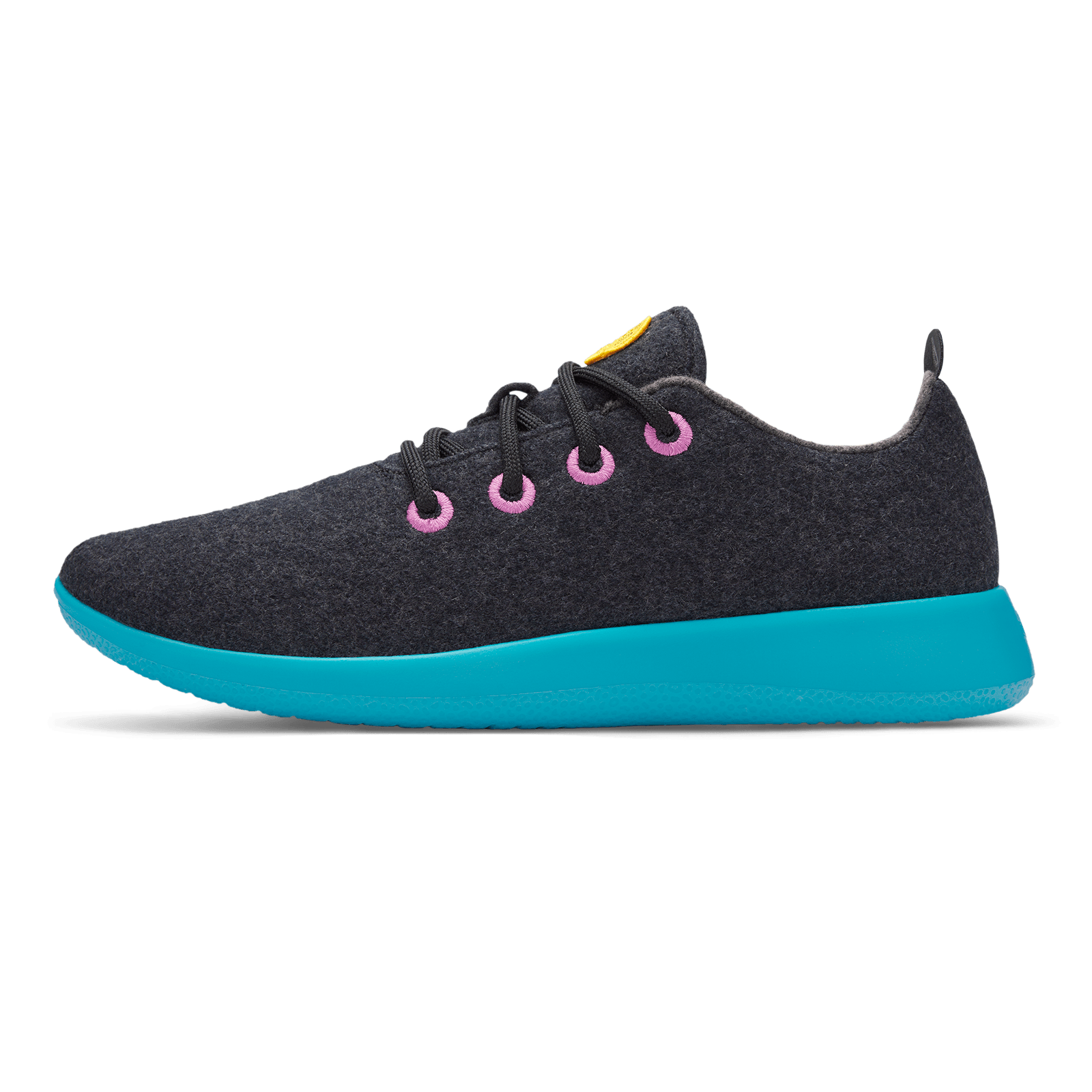 Men's Wool Runners - Natural Black (Thrive Teal Sole)