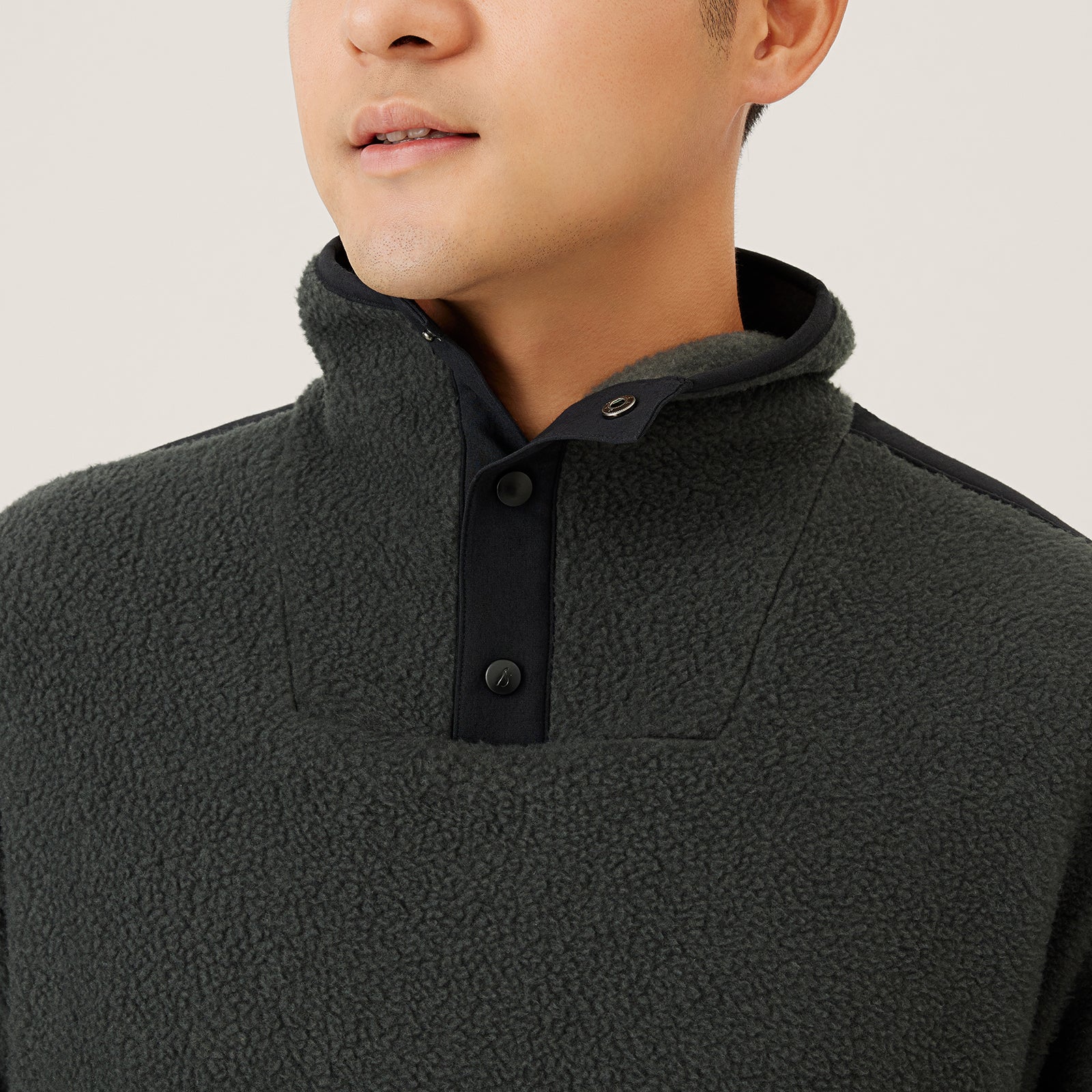 Men's Fluff Fleece Pullover - Natural Black (Natural Black)