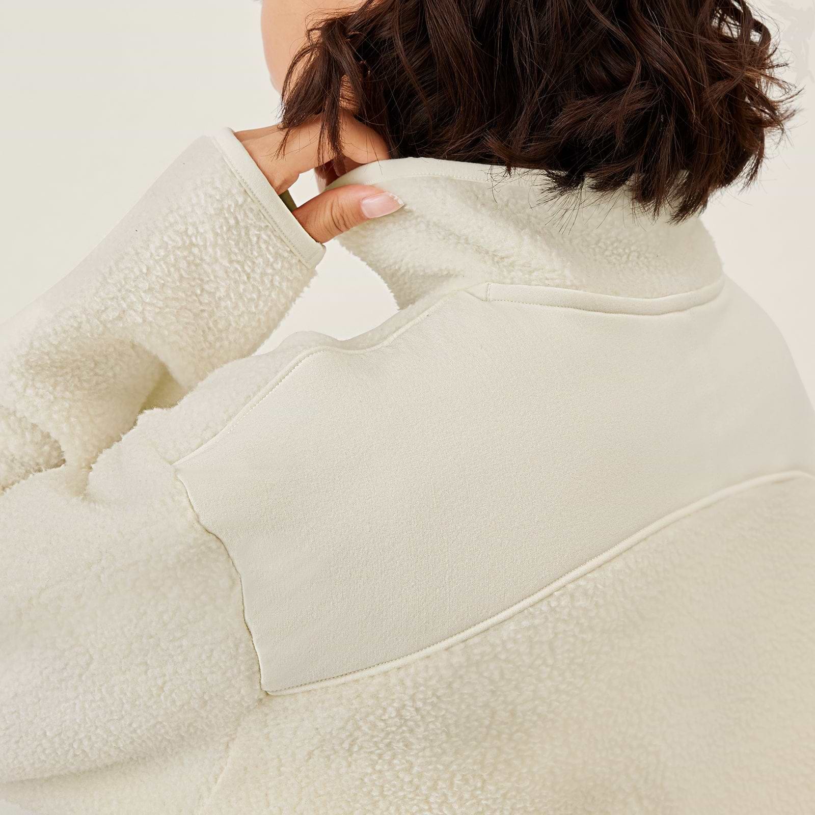 Women's Fluff Fleece Pullover - Natural White (Blizzard)
