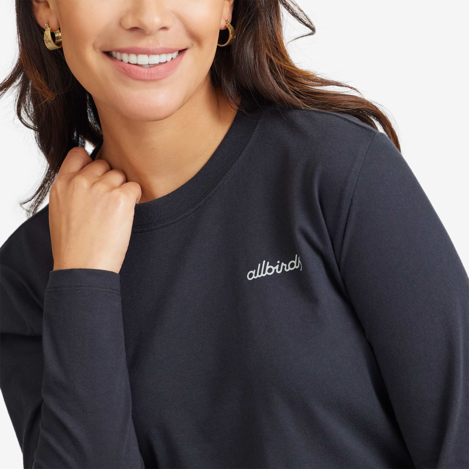 Women's Allgood Logo Long Sleeve Tee - Natural Black