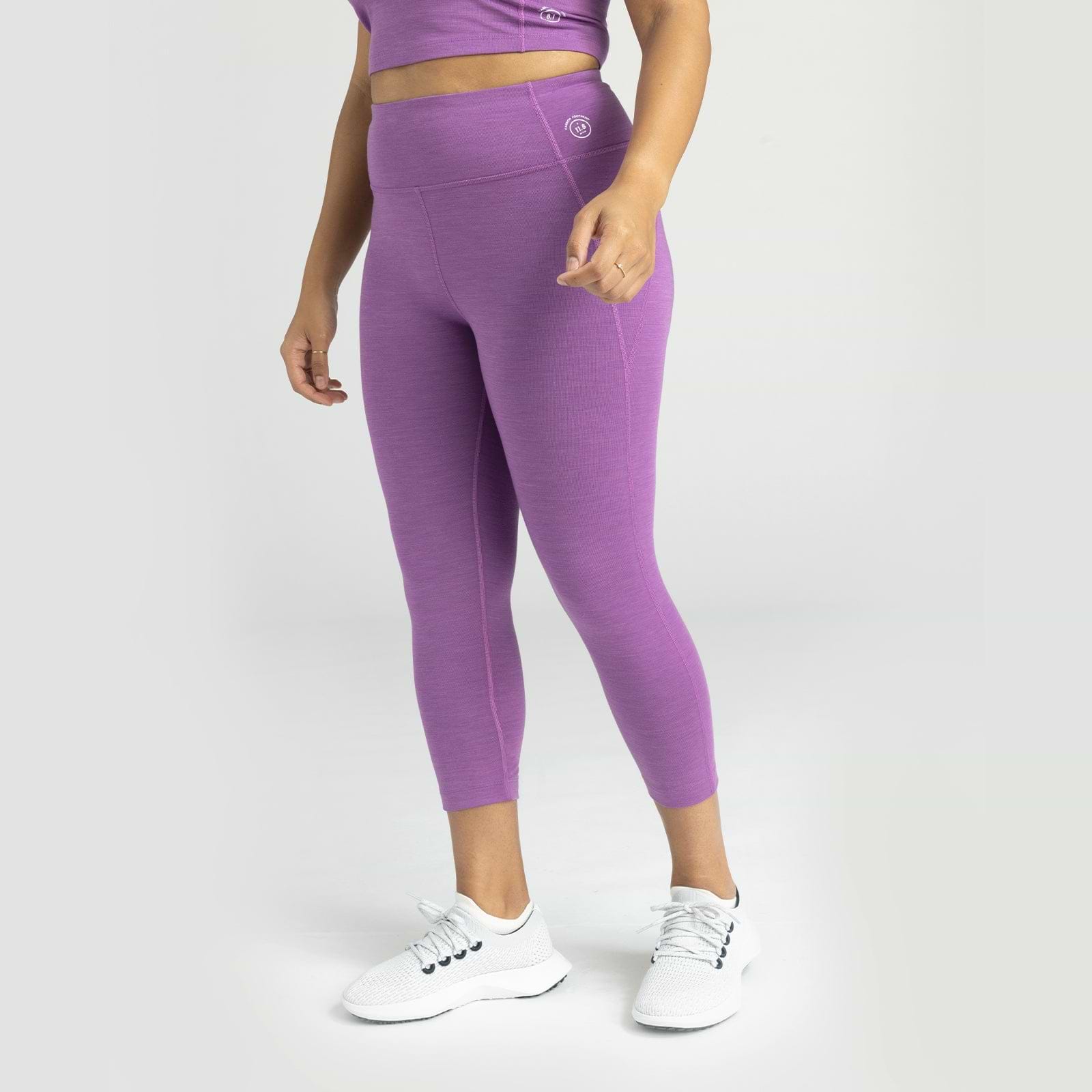 Women's Natural Legging Capri - Lux Purple