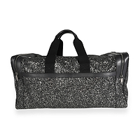 Glitter Canvas & Black Leather City Gym Duffle Bag
