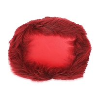 Red Lamb Fur & Calfskin Leather Mini Mon Trésor Bucket Bag