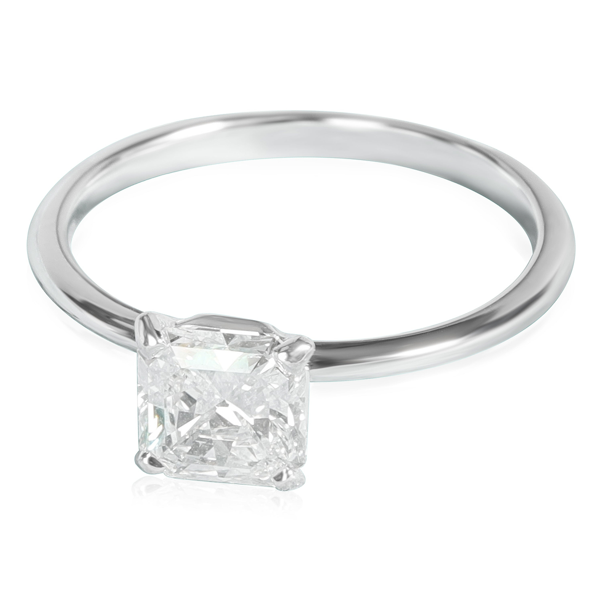 1.01 ct Cut Cornered Square Mixed Cut Diamond True Engagement Ring