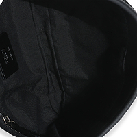 Black Neoprene & Leather Baguette Messenger Bag