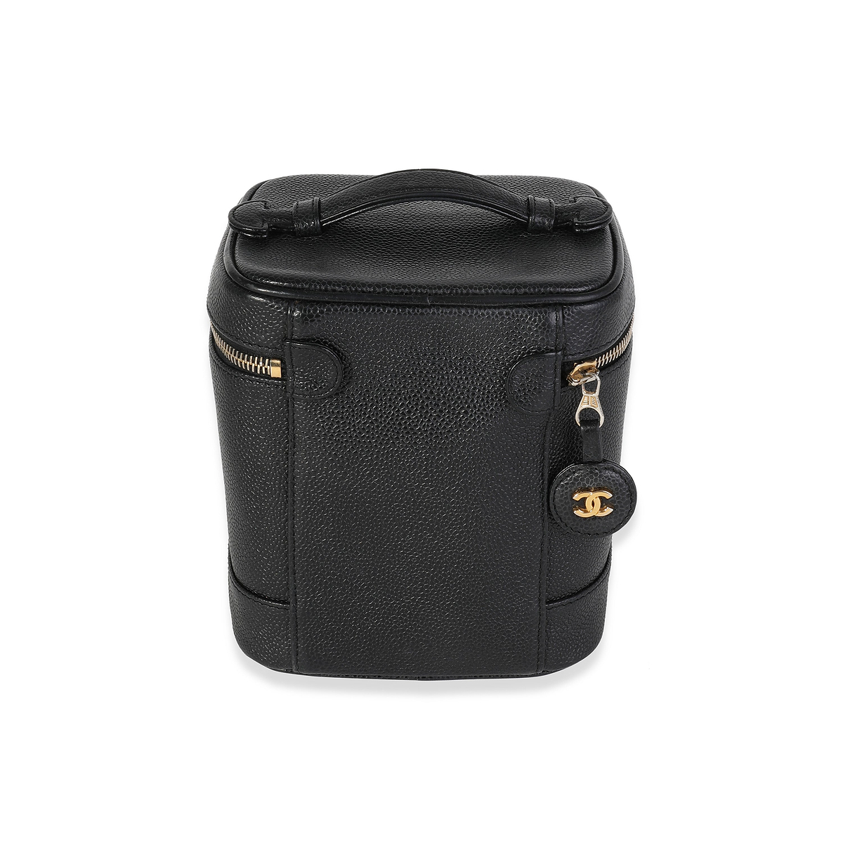 Vintage Black Caviar Vanity Case Handbag