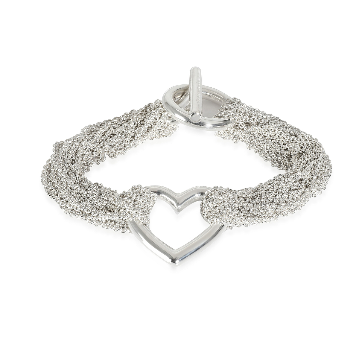 Multi-Strand Heart Bracelet in  Sterling Silver