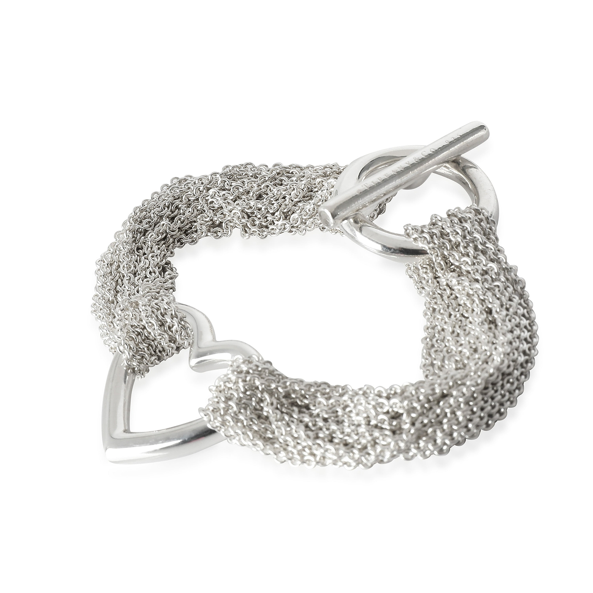 Multi-Strand Heart Bracelet in  Sterling Silver