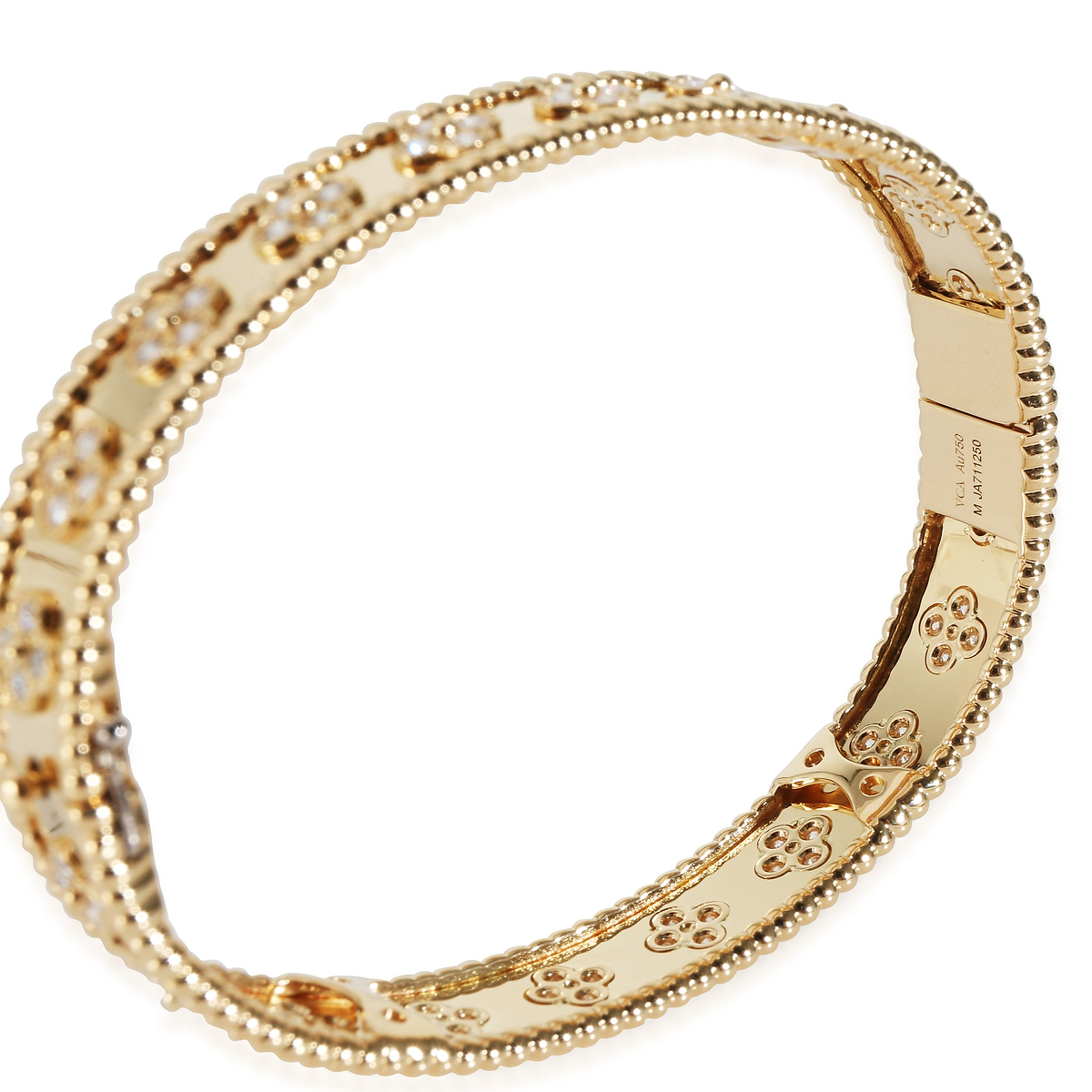 Perlee Clovers Bracelet in 18K Yellow Gold 1.78 Ctw