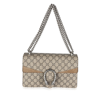 Beige GG Supreme Canvas Small Dionysus Chain Bag