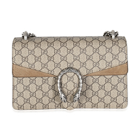 Beige GG Supreme Canvas Small Dionysus Chain Bag