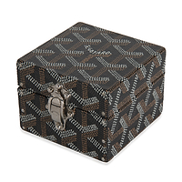 Black Goyardine Canvas Regence Mini Trunk