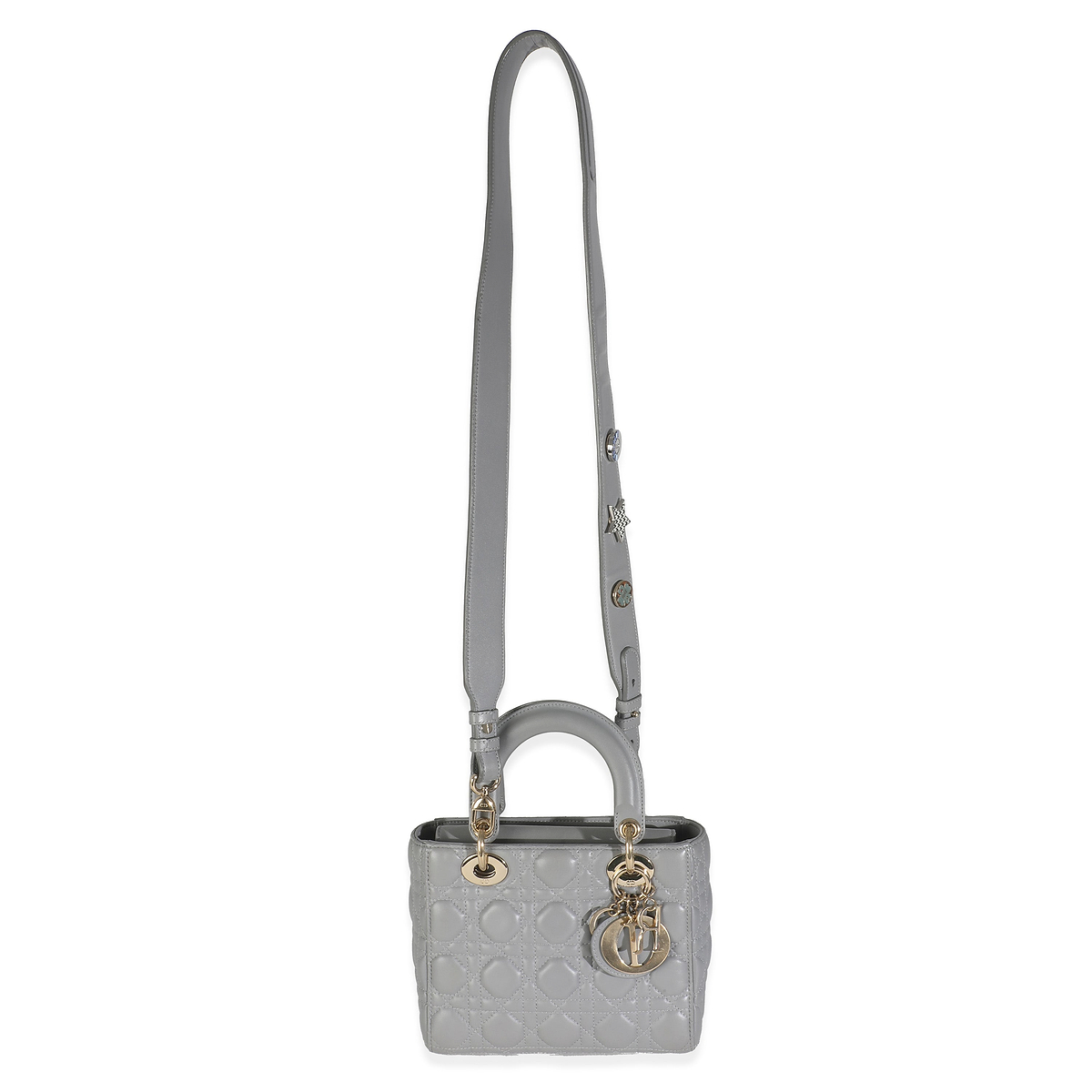 Grey Cannage Quilted Lambskin Small My ABC Lady Dior