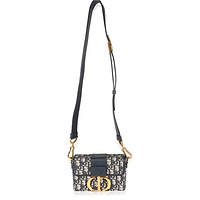 Blue Oblique Canvas 30 Montaigne Box Bag