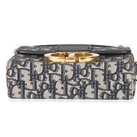 Blue Oblique Canvas 30 Montaigne Box Bag