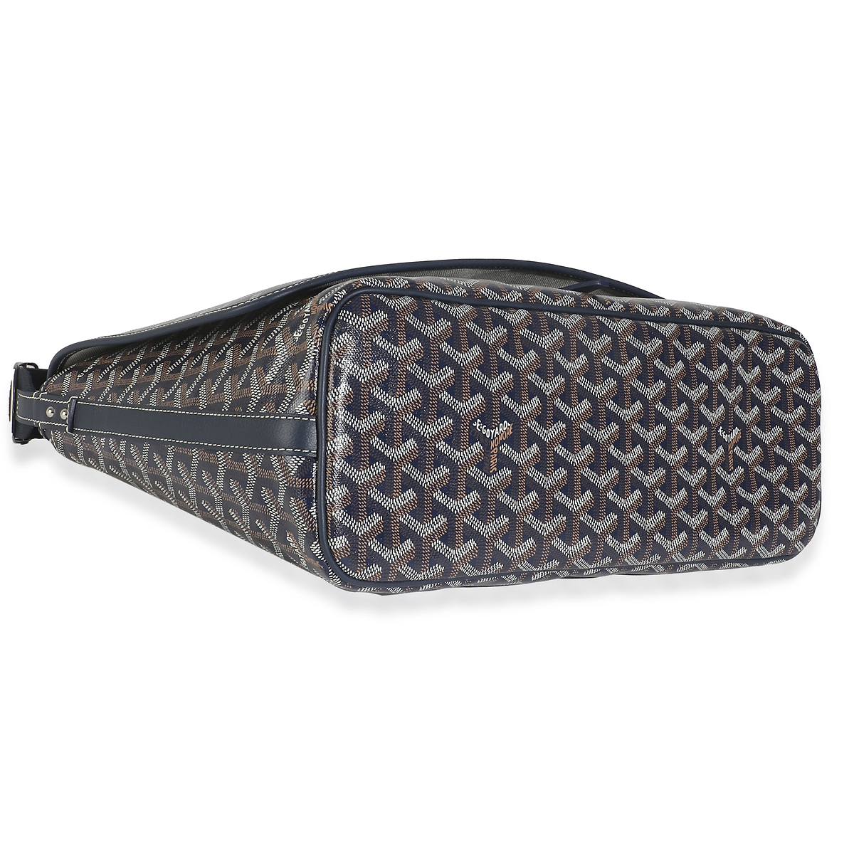Navy Goyardine Canvas Capetien Messenger