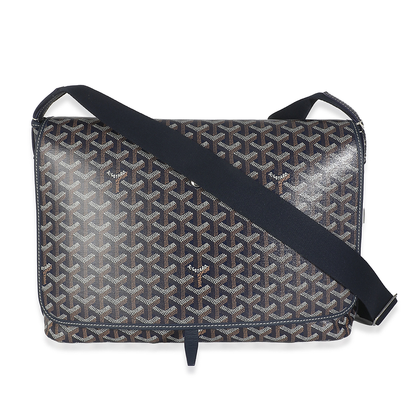 Navy Goyardine Canvas Capetien Messenger